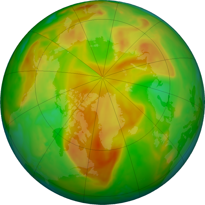Arctic ozone map for 25 May 2018